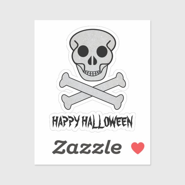 Adesivo Vinheta de vinil com corte personalizado de hallow (Folha)