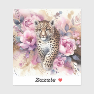 Adesivo Vinheta de vinil com corte personalizado de leopar