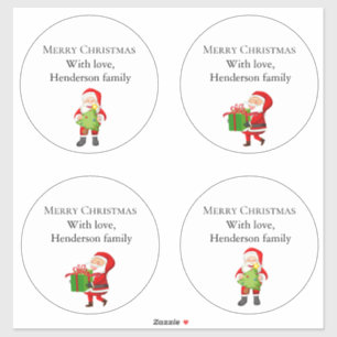 Adesivo Vinheta de vinil com corte personalizado de Santa
