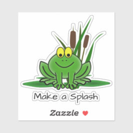 Adesivo Vinheta de vinil com corte personalizado de Sapo v