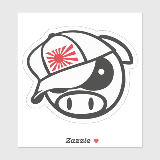 Adesivo Vinheta de vinil com corte personalizado JDM Pig S (Folha)