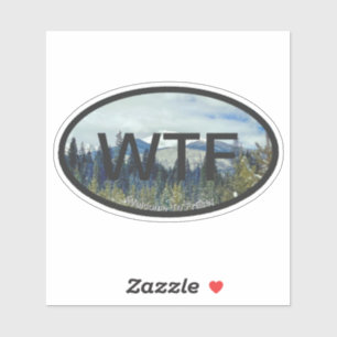 Adesivo Vinheta de vinil com corte personalizado WTF