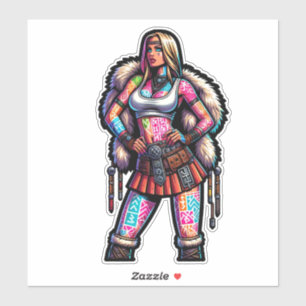Adesivo Vinheta de Vinil de Corte Personalizado: Mulher Gu