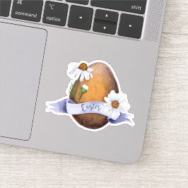 Adesivo Vinheta de vinil de ovo de Páscoa Floral de Mola A