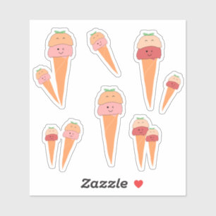 Adesivo Vinheta de vinil de Sorvete bonito