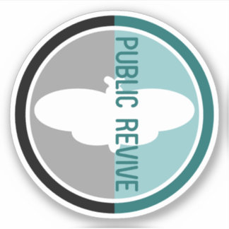 Adesivo Vinheta de vinil do logotipo de recuperação públic