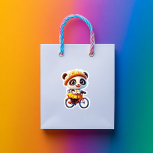 Adesivo Vinheta de vinil do urso de bicicleta
