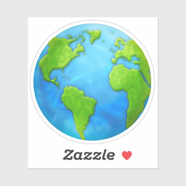 Adesivo vinheta de vinil para o Dia da Terra (Folha)