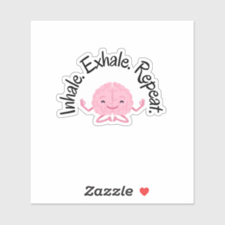 Adesivo Vinheta de vinil para respiração do cérebro