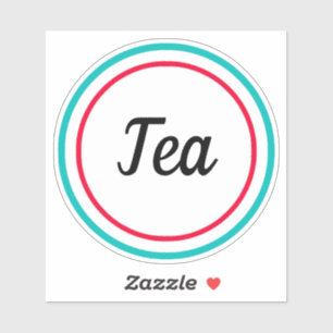Adesivo Vinheta de Vinil Tea de Estilo Retroativo