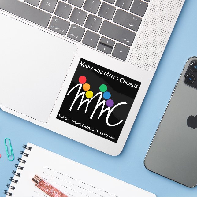 Adesivo Vinheta de vinilo com corte personalizado (Notebook com iPhone)