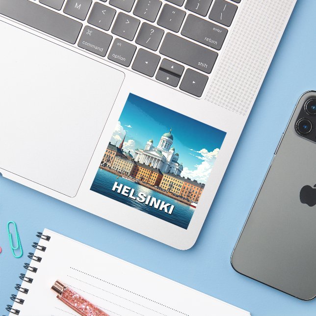 Adesivo Vinheta de vinilo com corte personalizado (Notebook com iPhone)