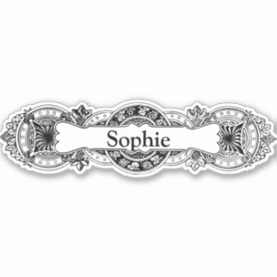 Adesivo Vinheta de vinilo com corte personalizado barroco