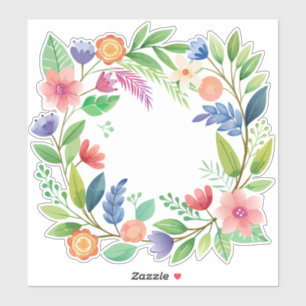 Adesivo Vinheta de vinilo com corte personalizado de flore