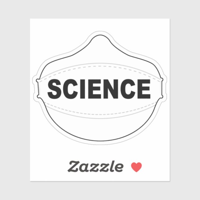 Adesivo Vinheta de vinilo com máscara de ciência (Folha)
