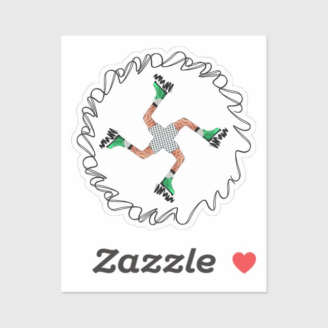 Adesivo Vinheta de vinilo de corrida perpétua (Folha)