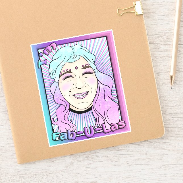 Adesivo Vinheta de vinilo de corte personalizado de 6" x 6 (Notebook)