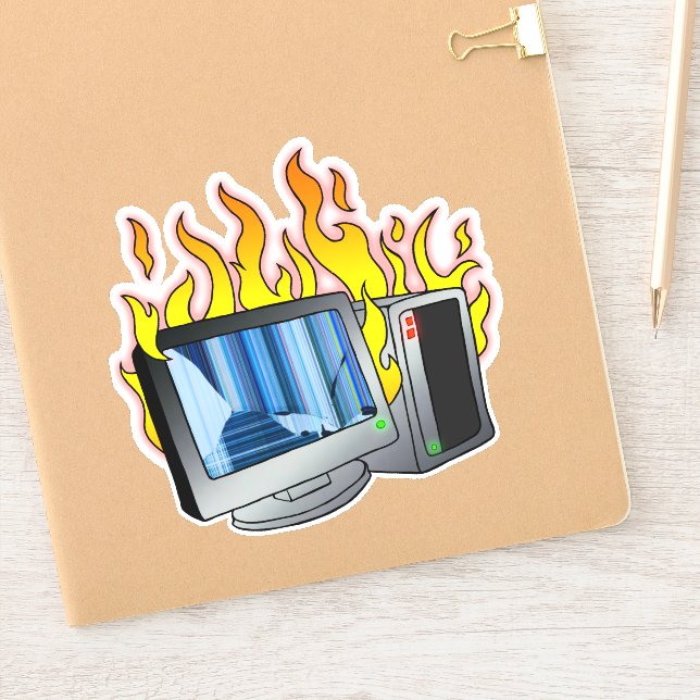 Adesivo Vinheta de vinilo de corte personalizado de 6" x 6 (Notebook)