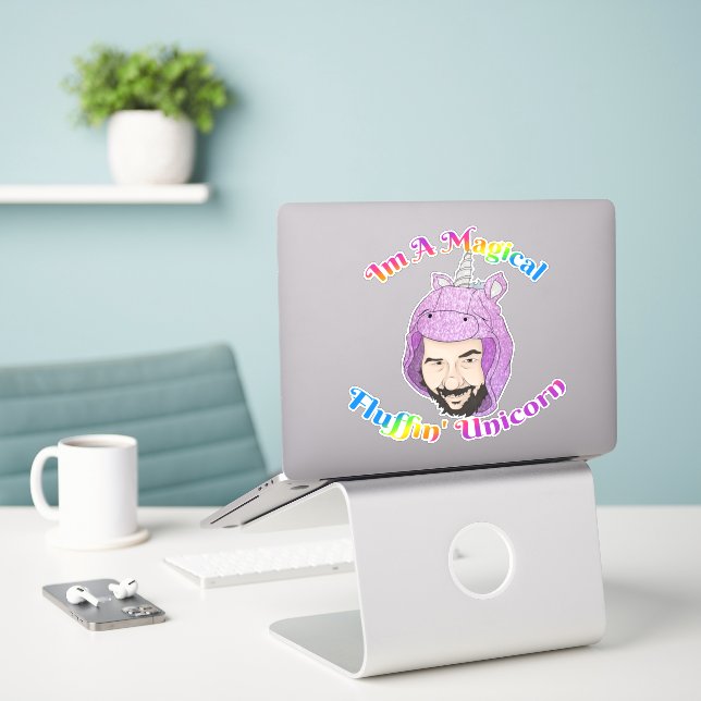 Adesivo Vinheta de vinilo de corte personalizado de 8" x 8 (Laptop na mesa)