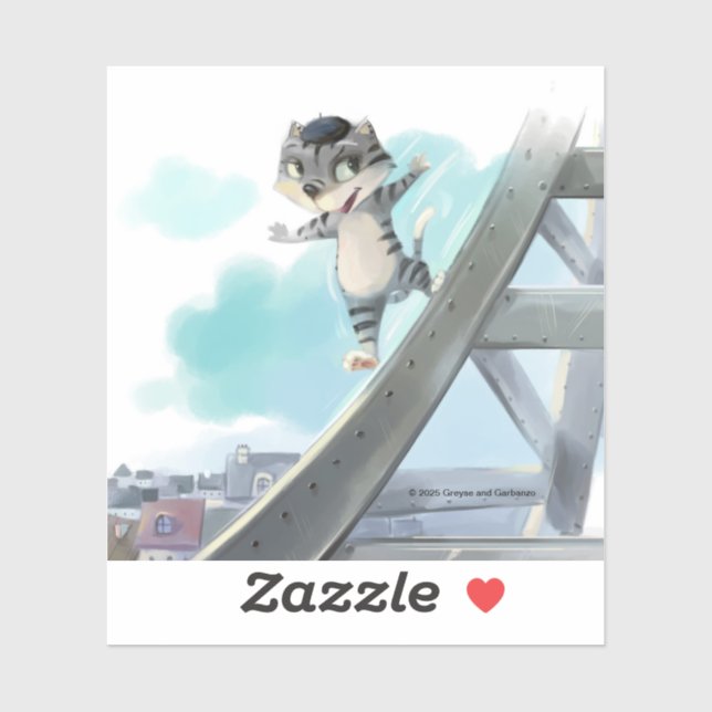 Adesivo Vinheta de vinilo em torre Effel - (Várias dimensõ (Folha)