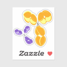 vinheta de vinilo - IgG amarela (anticorpo) com bô