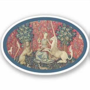 Adesivo Vinheta de vinilo Lady e Unicorn (Sight)