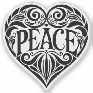Adesivo vinheta de vinilo Peace and Love