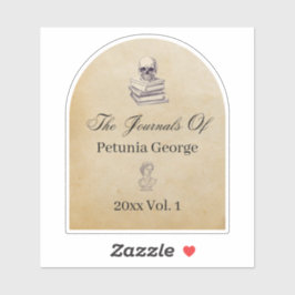 Adesivo Vinheta Diário Acadêmica Escura