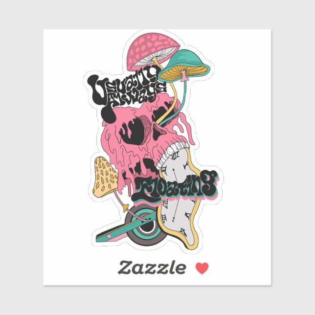 Adesivo Vinheta do crânio de fusão (Folha)