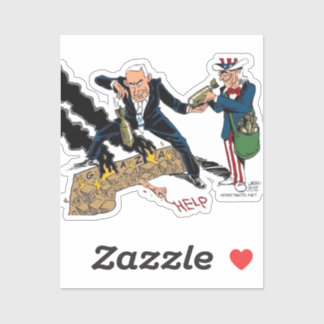 Adesivo Vinheta do genocídio de Israel e do Estado unido