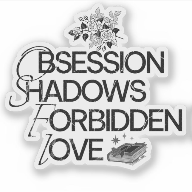 Adesivo Vinheta do Leitor Romance Escuro (Frente)