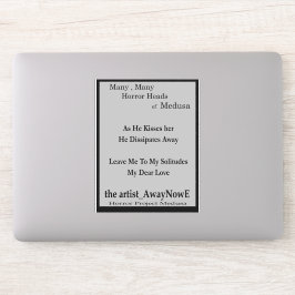 Adesivo Vinheta do livro de horrores Medusa 1MMHeads Frase