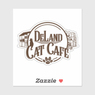 Adesivo Vinheta do LOGO De Café DeLand Cat