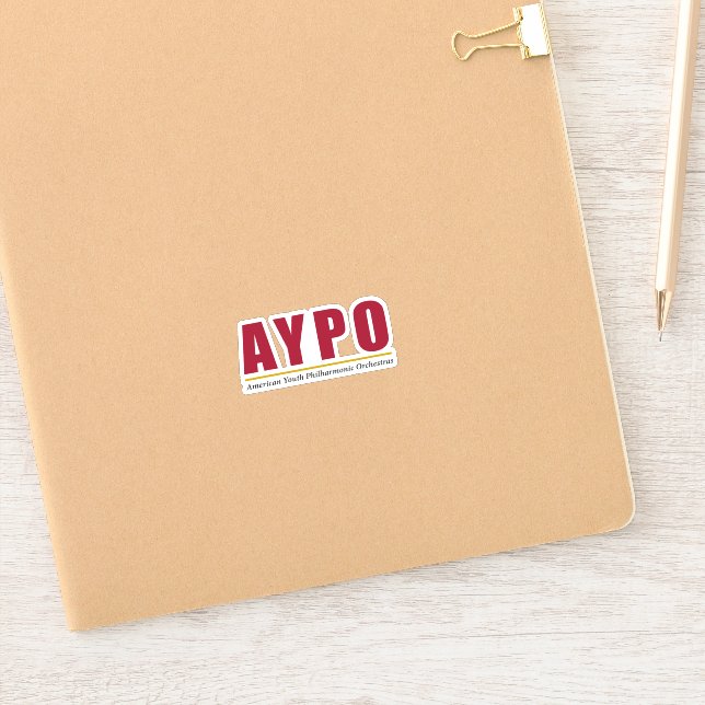 Adesivo Vinheta do logotipo vermelho AYPO (Notebook)