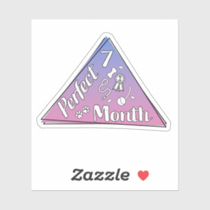 Adesivo Vinheta do mês perfeito - julho