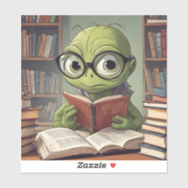 Adesivo Vinheta do Verme do Livro