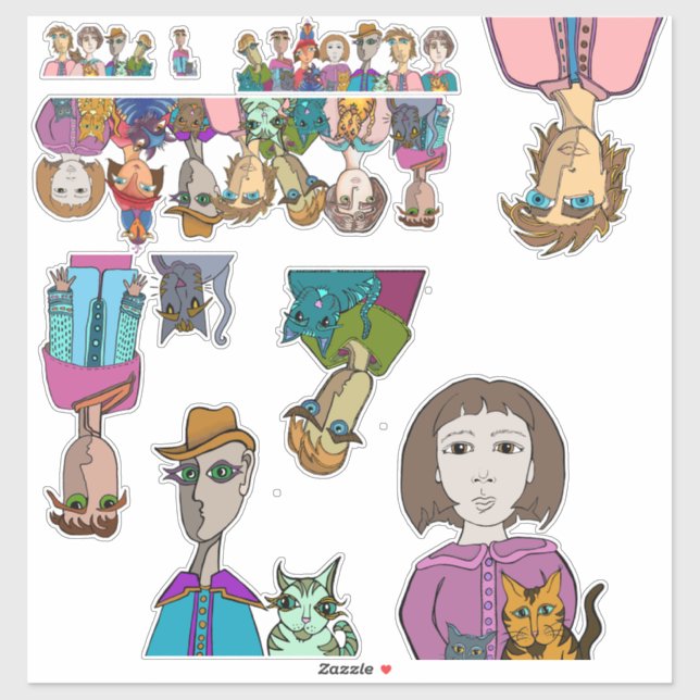 Adesivo Vinheta dos Olhos Grandes (Folha)