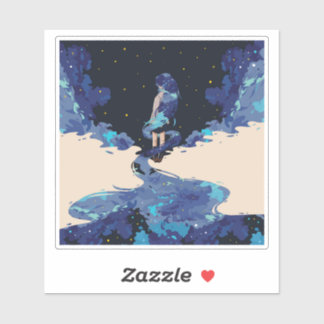 Adesivo Vinheta estética de espaço "Perdido nas Estrelas"