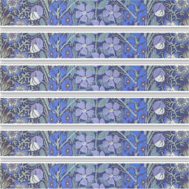 Adesivo Vinheta floral azul