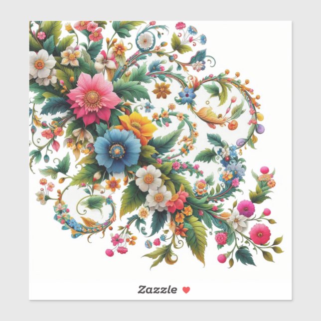 Adesivo Vinheta Floral Corner (Folha)