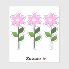 Adesivo Vinheta Flores Rosa