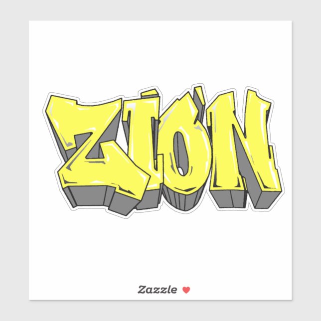 Adesivo Vinheta-Grafite de "Tony" com corte personalizado (Folha)