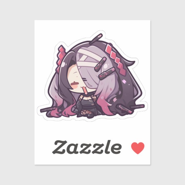 Adesivo Vinheta inspirada no anime (Folha)