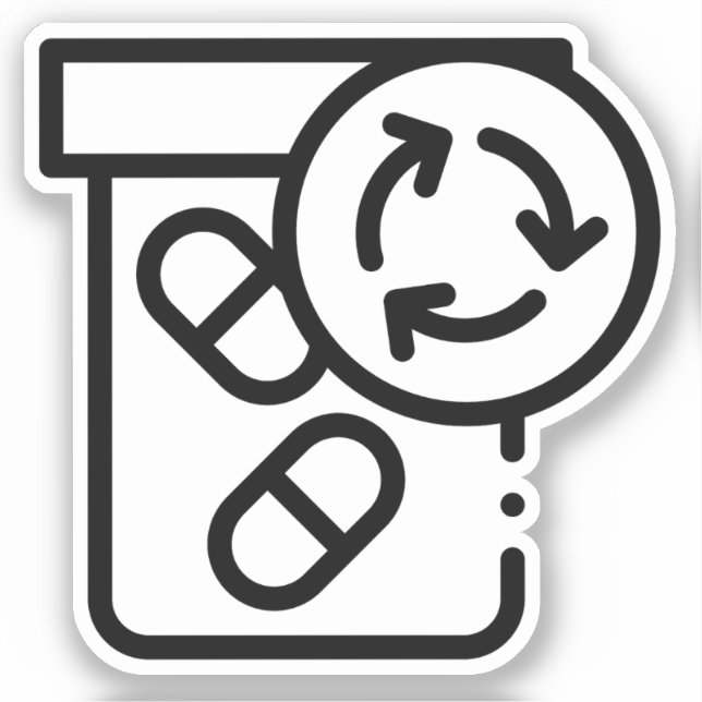 Adesivo Vinheta Lembrete de Recipiente de Receita (Frente)