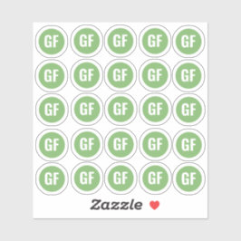 Adesivo Vinheta Livre de Gluten de Escolha das Refeições