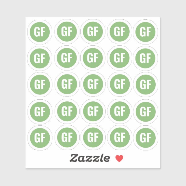 Adesivo Vinheta Livre de Gluten de Escolha das Refeições (Folha)