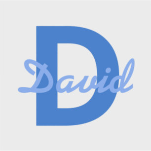 Adesivo Vinheta Monograma e Nome Azul