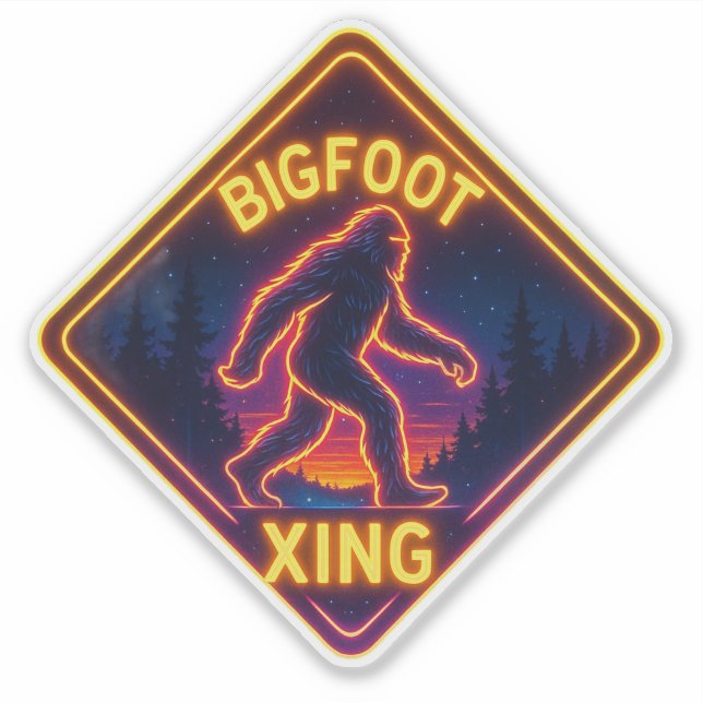Adesivo Vinheta Neon Bigfoot (Frente)