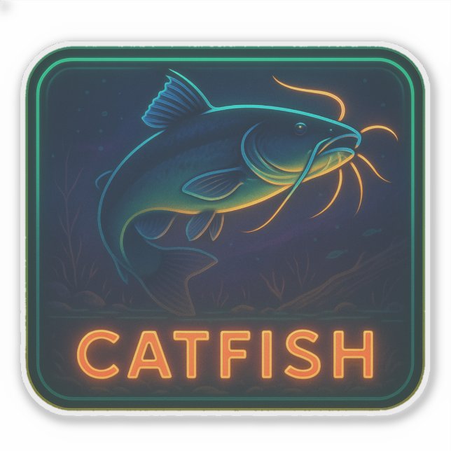 Adesivo Vinheta Neon CATFISH (Frente)