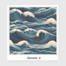 Adesivo Vinheta oceânica forte